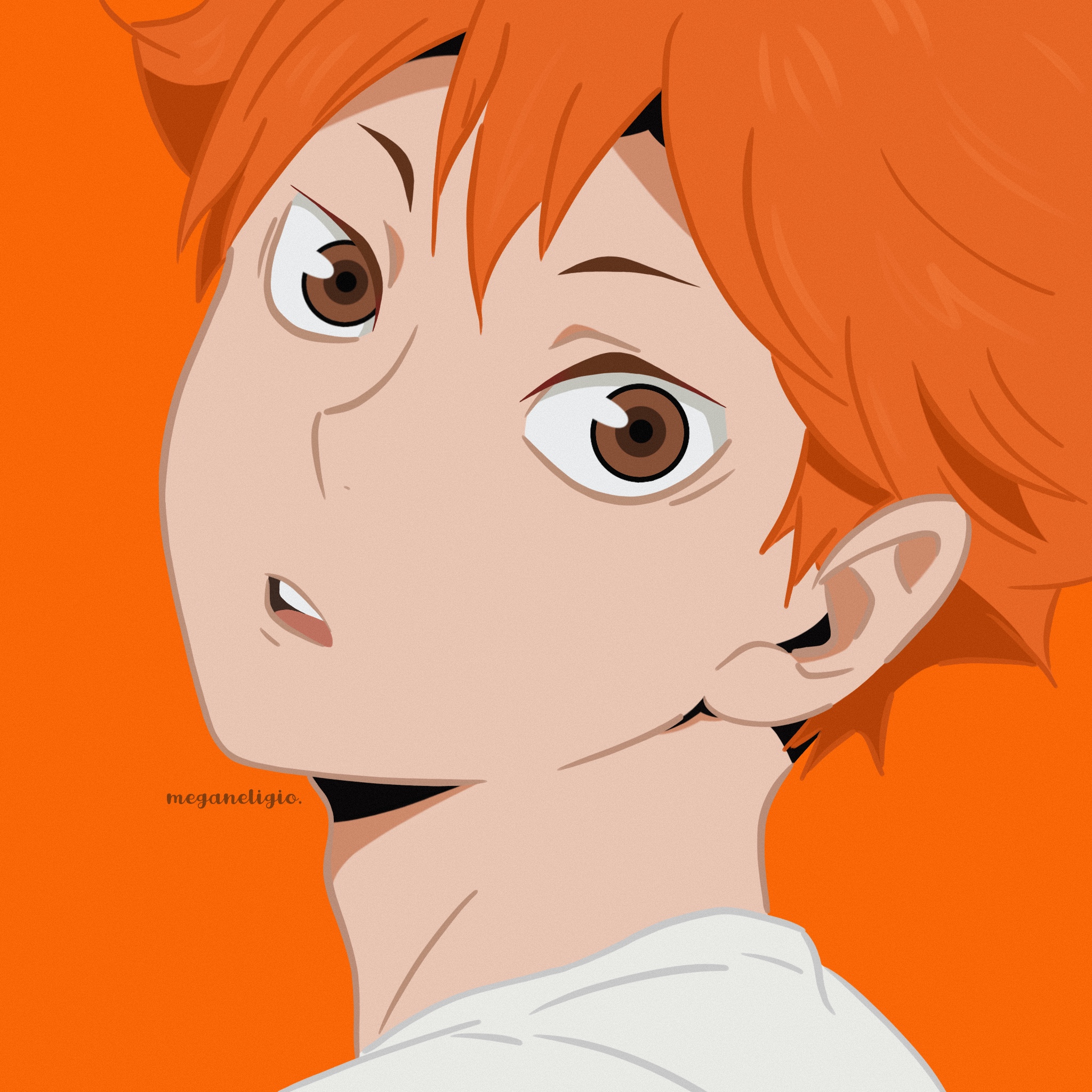 illustration of hinata shoyo from haikyuu!! anime