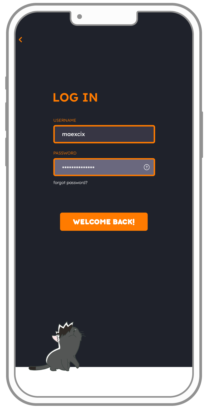 wireframe of login