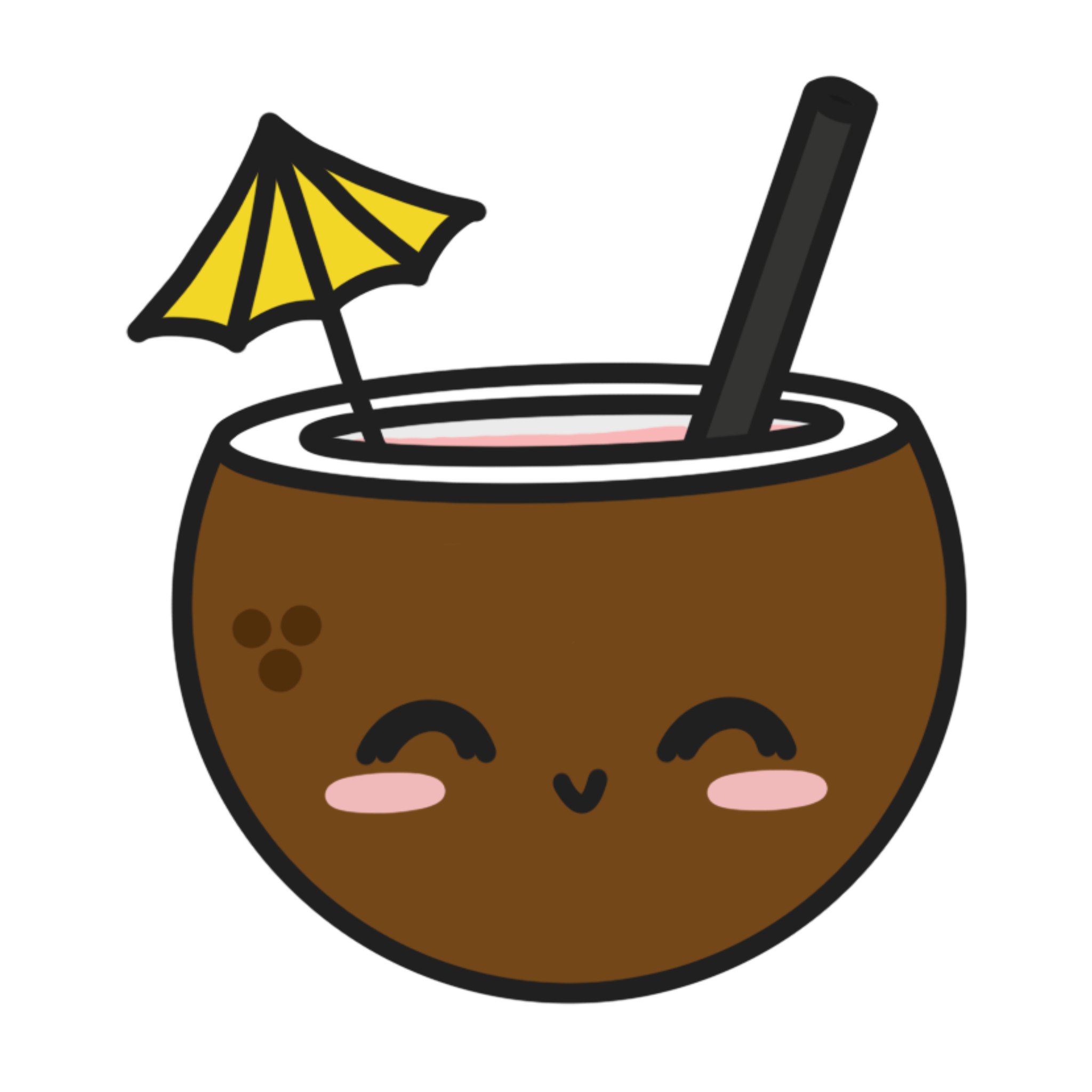 illustration of a coconut drink