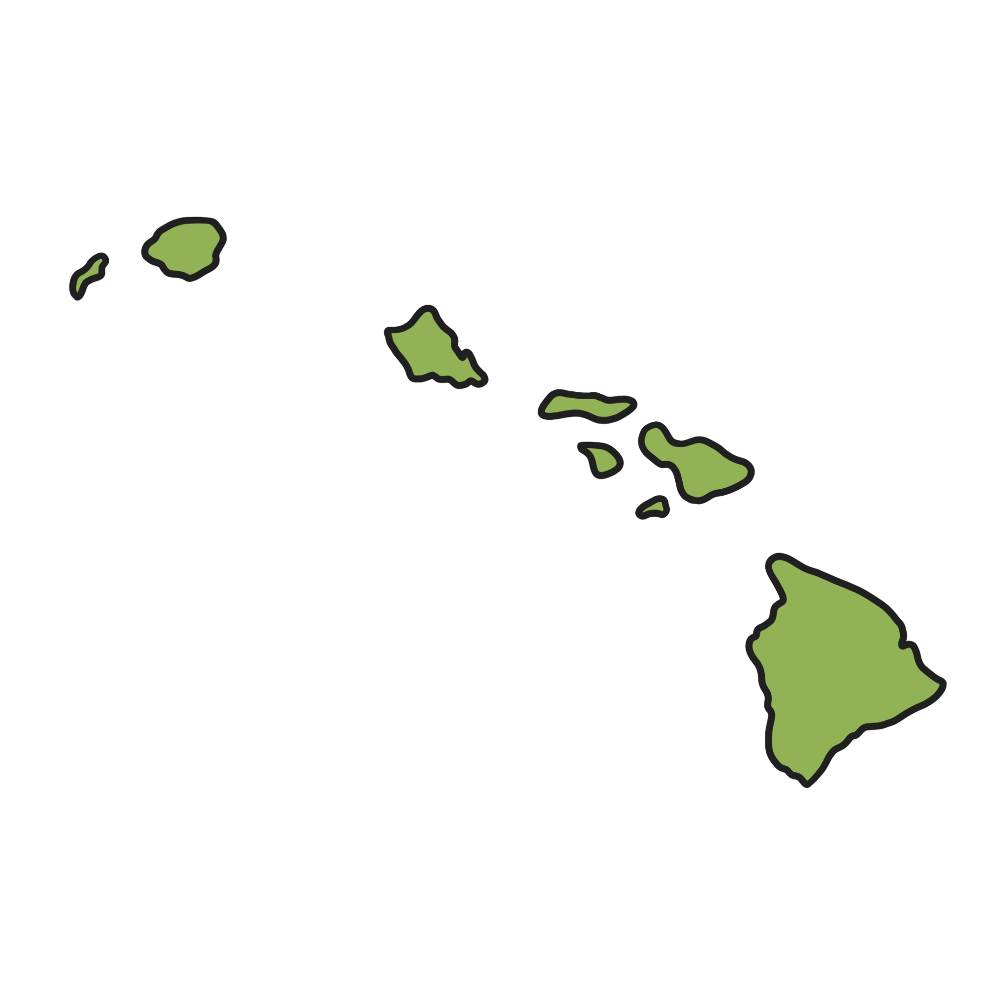 illustration of the hawaiian islands