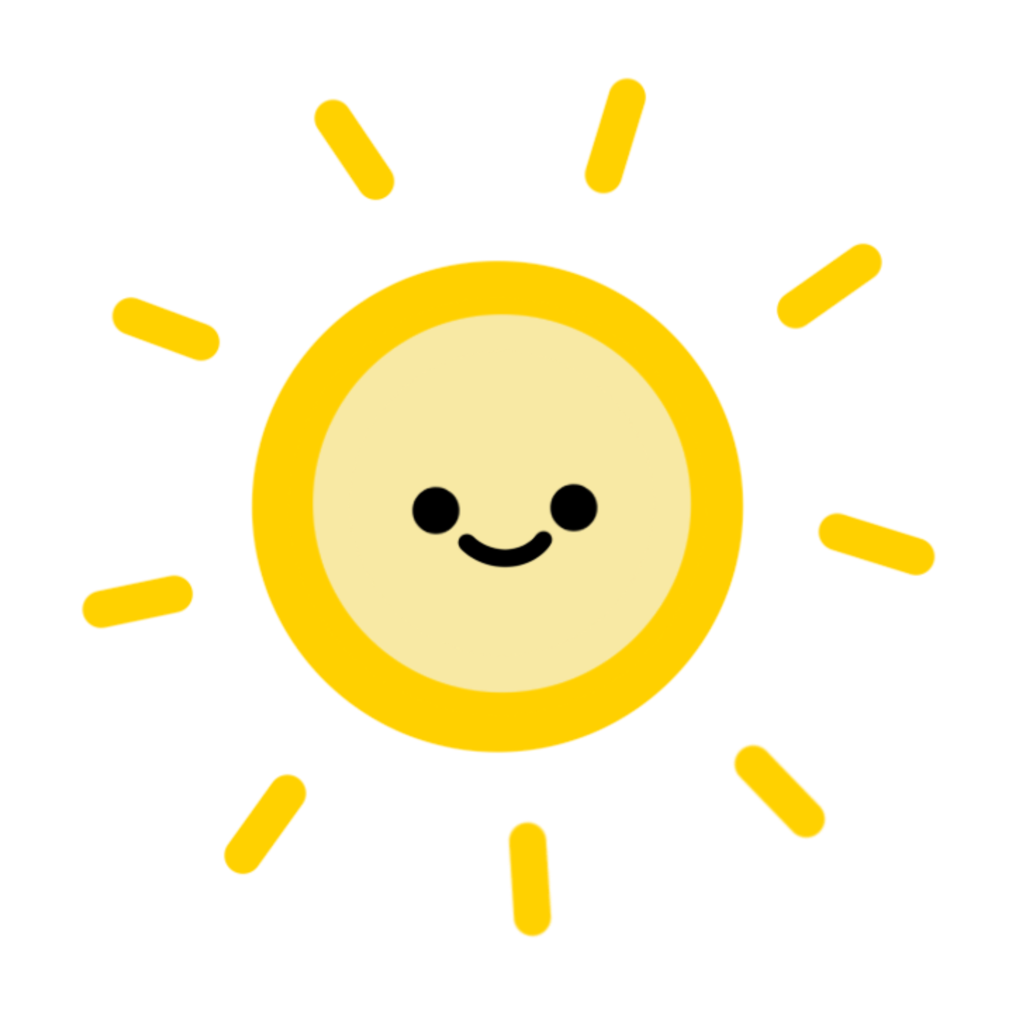 sun logo of hello stickers